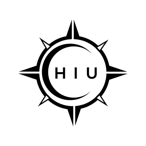 Hiu Abstract Technology Circle Setting Logo Design On White Background