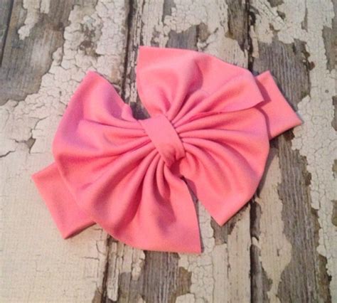 Bubblegum Pink Floppy Bow Messy Bow Head Wrap By CarolandGrace