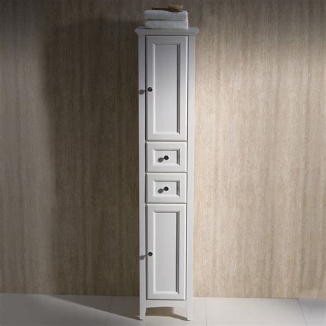 Fresca Fst2060aw Oxford Antique White Tall Bathroom Linen Cabinet