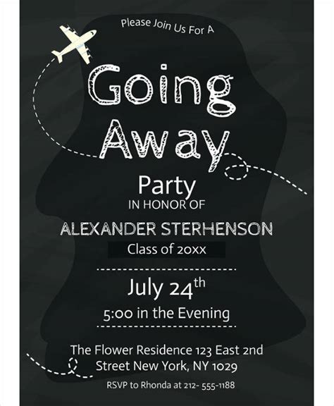 Going Away Flyer Template Free