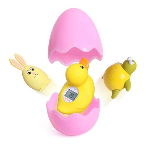 Doli Yearning Baby Bath Thermometers Classic Duck Shape Baby Bath Toys Baby Gifts Squirting