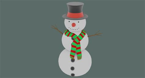 Artstation Snowman In Blender And Other Formats Game Assets
