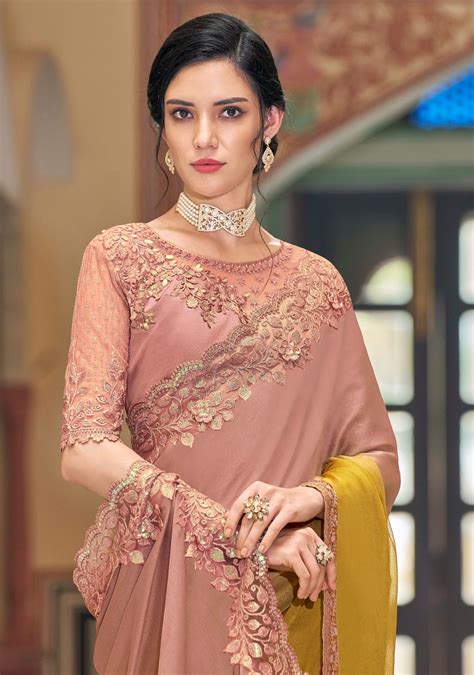 new designer double shade soft silk party wear saree