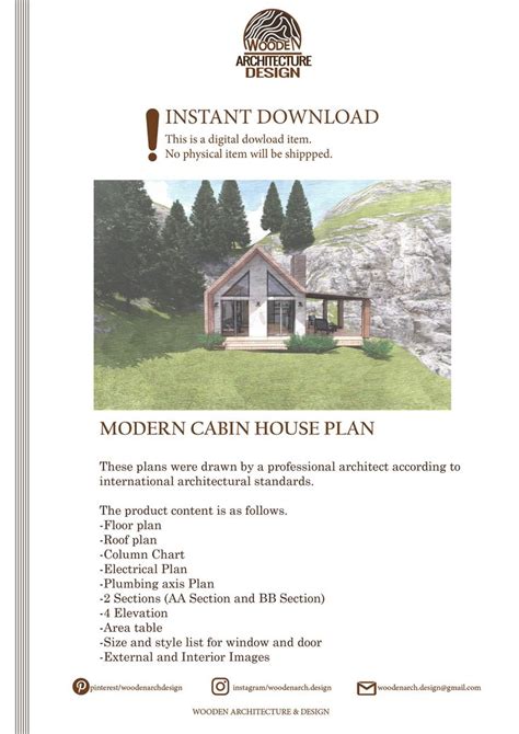 Modern Forest House Plan 1 Bedroom 1 Bathroom House Plans Etsy Canada