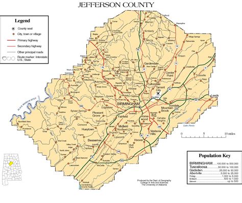 Jefferson County Al Map Hiking In Map
