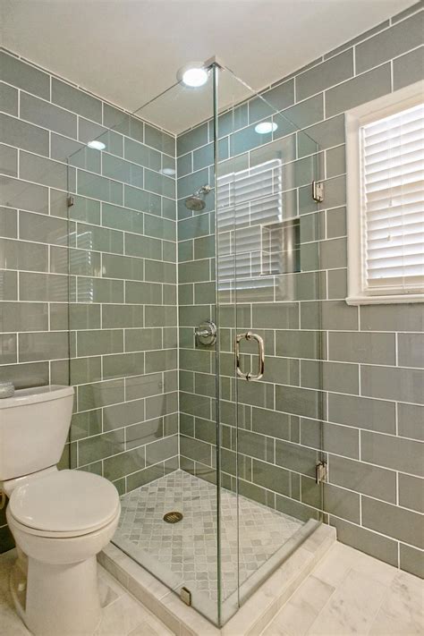 Contemporary Gray Tiled Master Bathroom With Glass Enclosed Shower Hgtv My Xxx Hot Girl