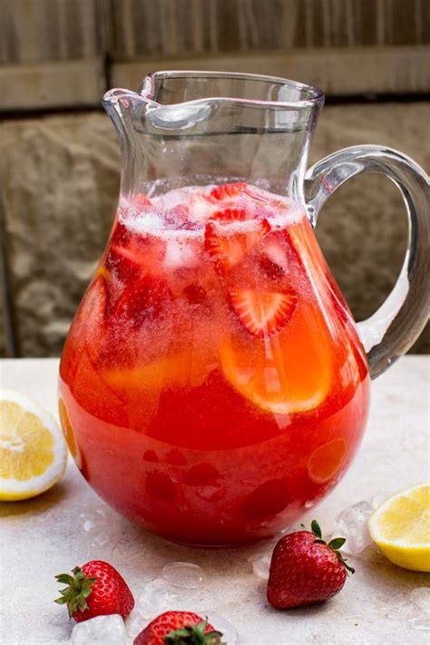 Top with 4 oz of soda or tonic water. Strawberry Lemonade Recipe • Salt & Lavender