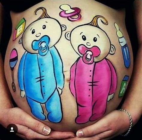 Bump Painting Flower Painting Tinta Facial Pregnant Belly Painting