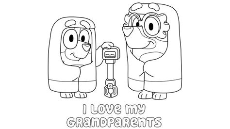 Grannies I Love My Grandparents Colour Bluey Abc Kids Kids