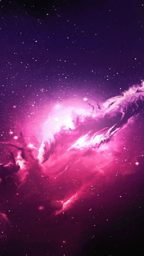 Nebula Pink Galaxy Stars 4K Ultra HD Mobile Wallpaper