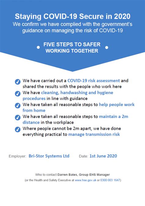 Staying Covid 19 Secure In 2020 Bri Stor Systems