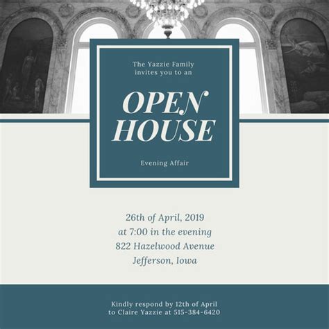Business Open House Invitation Templates Free The Best Template Example