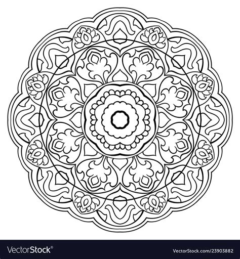 Oriental Simple Mandala Royalty Free Vector Image