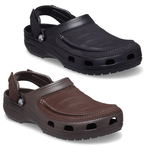 Crocs Yukon Vista Ii Clogs Mens Leather Walking Adjustable Comfort