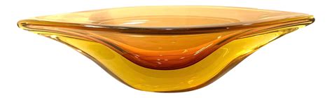 Mid Century Modern Murano Centerpiece Bowl By Flavio Poli For Segusto Vetri D Arte Glass