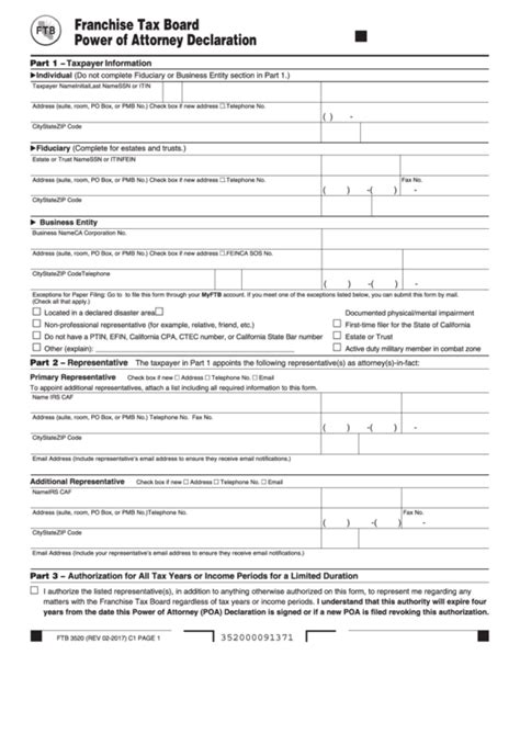 The forms below are intended to help you in communicating to the commission departments, who would request you to forward your legal or. Fillable Form Ftb 3520 - Franchise Tax Board Power Of ...