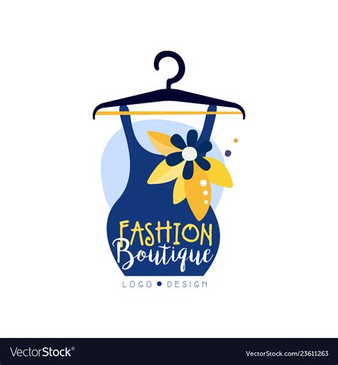 Fashion Boutique Logo Design Clothes Shop Beauty Vector Image