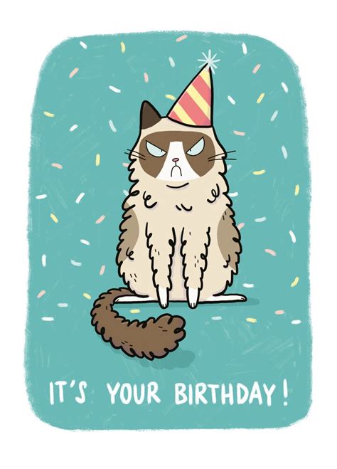 Grumpy Cat Birthday Card Scribbler