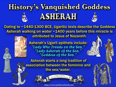 ~ Asherah Walks On Water ~ Dating To ~1440 1300 Bce Ugaritic Texts Describe The Goddess Asherah
