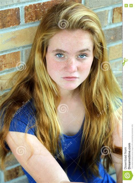 Girl With Freckles Stock Photo Image Of Person Fashion