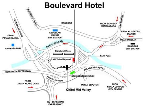 Spaces at these offices range between 1,500 square feet up to 3,000 square feet and above.like the rest of mid valley city, the boulevard is accessible via numerous roads. Location Map of Boulevard Hotel, Kuala Lumpur Hotel, Malaysia