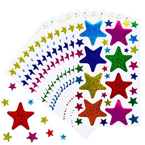 Buy Kenkio 680 Pieces Laser Shiny Sparkle Star Stickers Reward Star
