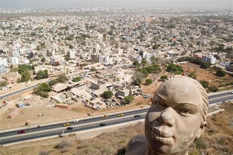 African Renaissance Monument In Dakar Senegal 52 Meter Tall Copper