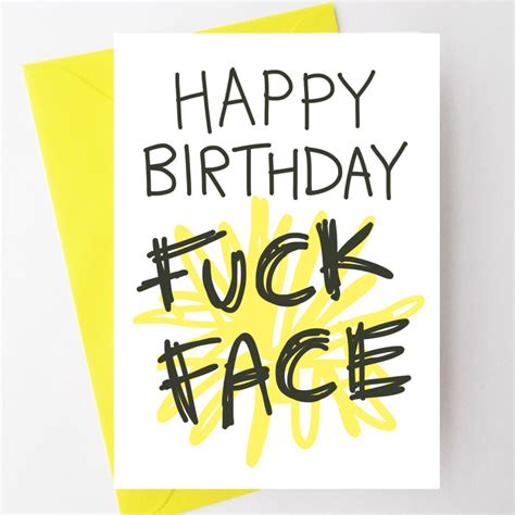 Rude Birthday Card Funny Birthday Card For Sister Offensive Etsy