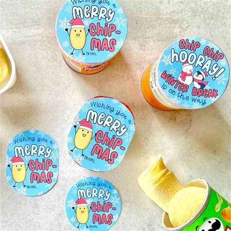 Pringles Christmas Ts For Kids With Printable Chip T Tags
