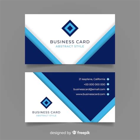 Free Vector Abstract Business Card Template With Geometric Shapes