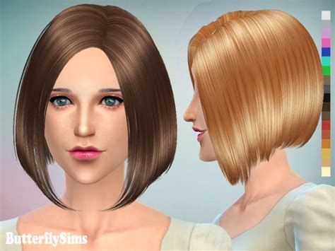 Bob Hair 124 By Yoyo Free At Butterfly Sims Sims 4 Updates