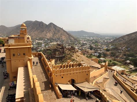Birds Eye View Of Amer Fort In Jaipur India