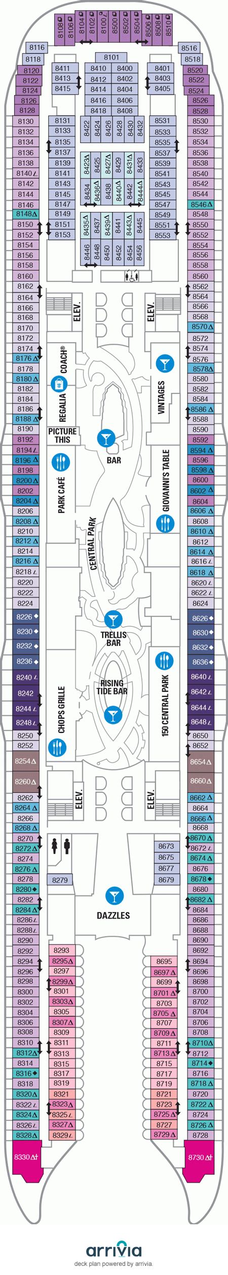 Allure Of The Seas Cabin 8166 Category 4d Ocean View Stateroom With