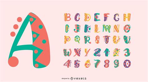 The german alphabet has 26 letters, 3 umlauts (ä,ö,ü) and one ligature (ß). Mexican Style Colorful Alphabet Letter Number Set - Vector Download
