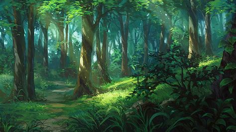 Anime Forest Scenery Page 1 Cool Anime Forest Hd Wallpaper Pxfuel