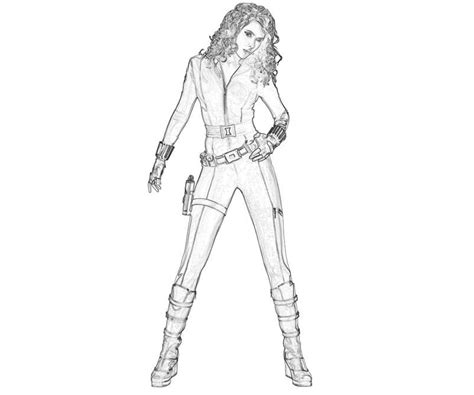 Agent Black Widow Coloring Page Download Print Or Color Online For Free