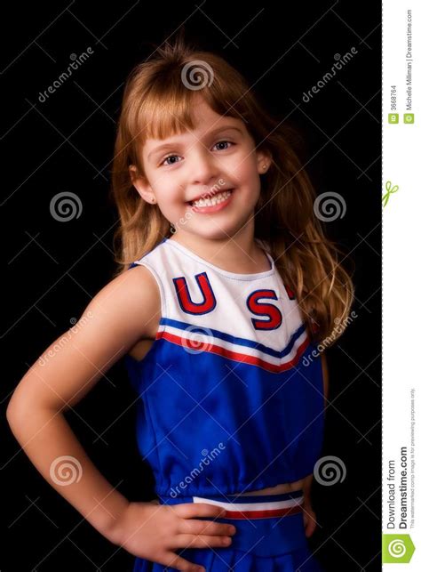 Pretty Elementary Cheerleader Stock Images Image 3668764