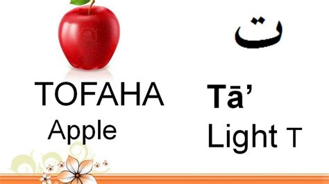 They have meaning (s) beyond their component letters that … Learn Arabic : 2 : Arabic alphabet + word example - YouTube