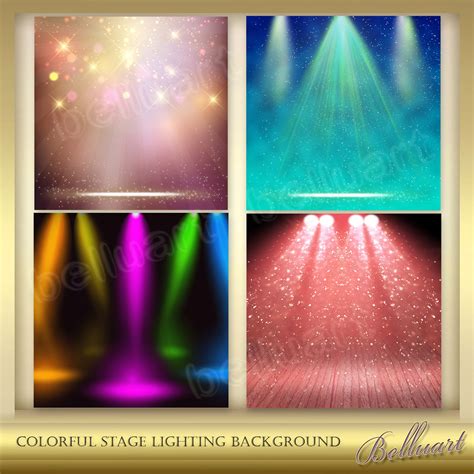 Colorful Stage Lighting Background Colorful Spotlight Etsy