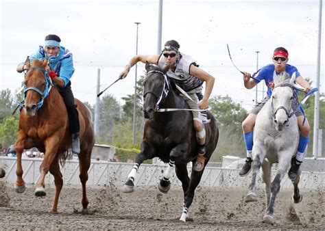 Indian Relay Bareback Races At Emerald Downs
