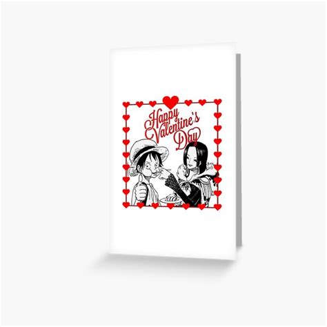 Happy Valentines Day Luffy X Boa Greeting Card For Sale By