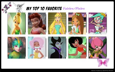 Top 10 Favorite Fairies By Cartoonsbest On Deviantart