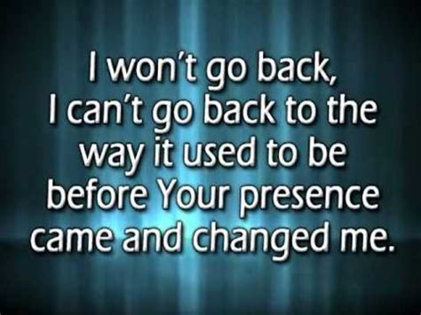 Is back an adjective ? I won't go back w/ reprise and lyrics - YouTube
