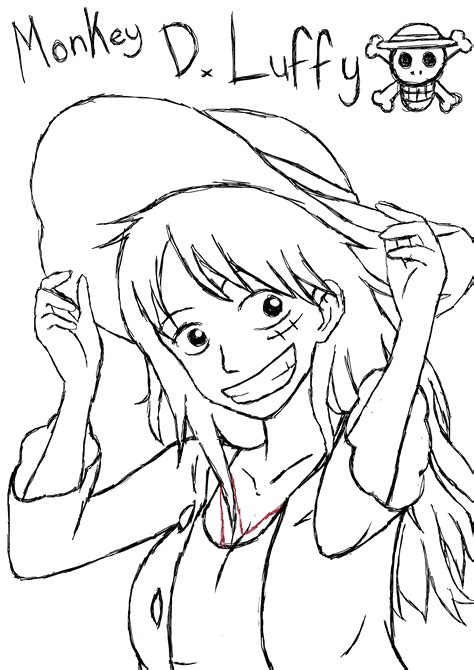 Genderbend Monkey D Luffy Sketch By Otakusaz On Deviantart