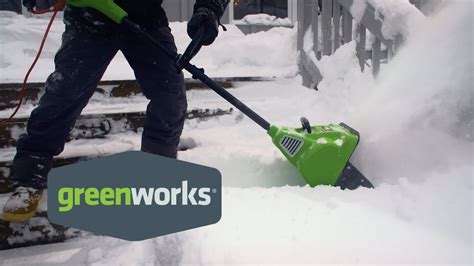 Greenworks 8 Amp 12in Snow Shovel Youtube