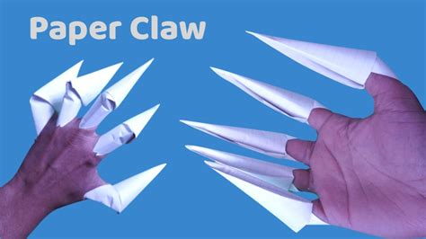 How To Make Paper Claw Finger Easy Origami Paper Claw Tutorial Diy