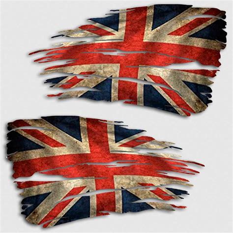 Tattered British Flag Decal Distressed Union Jack Britain Sticker