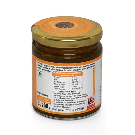 Raw Unprocessed Turmeric Infused Premium Honey 250 Grams The West