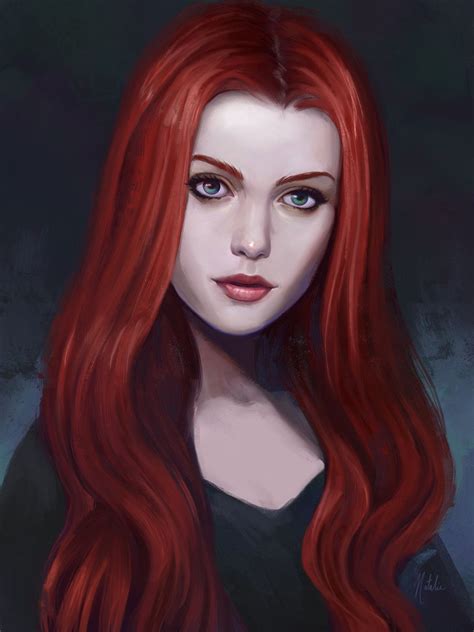 Artstation Red Natalie Bernard Female Character Design Rpg Character Character Portraits