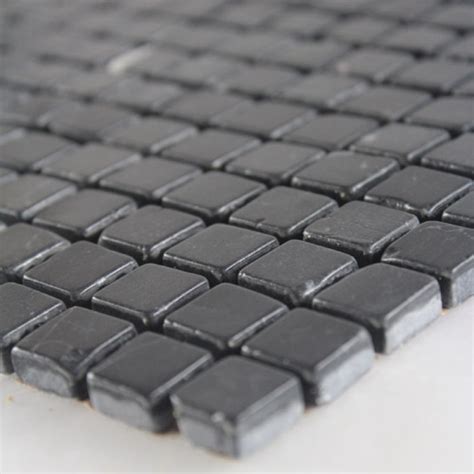 Stone Mosaic Tile Square Black Patterns Bathroom Wall Marble Kitchen